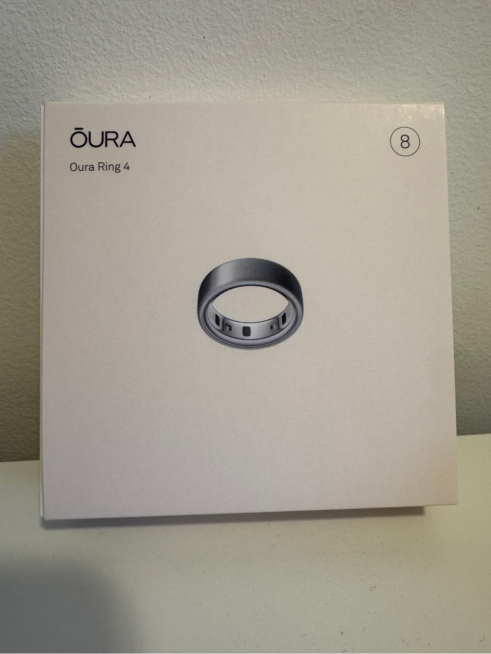 Oura Ring 4 Smart Ring — Size 8 Brushed Silver